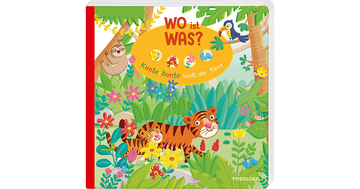 Buch - WO ist WAS? Kunterbunte Welt der Tiere von Tessloff Verlag