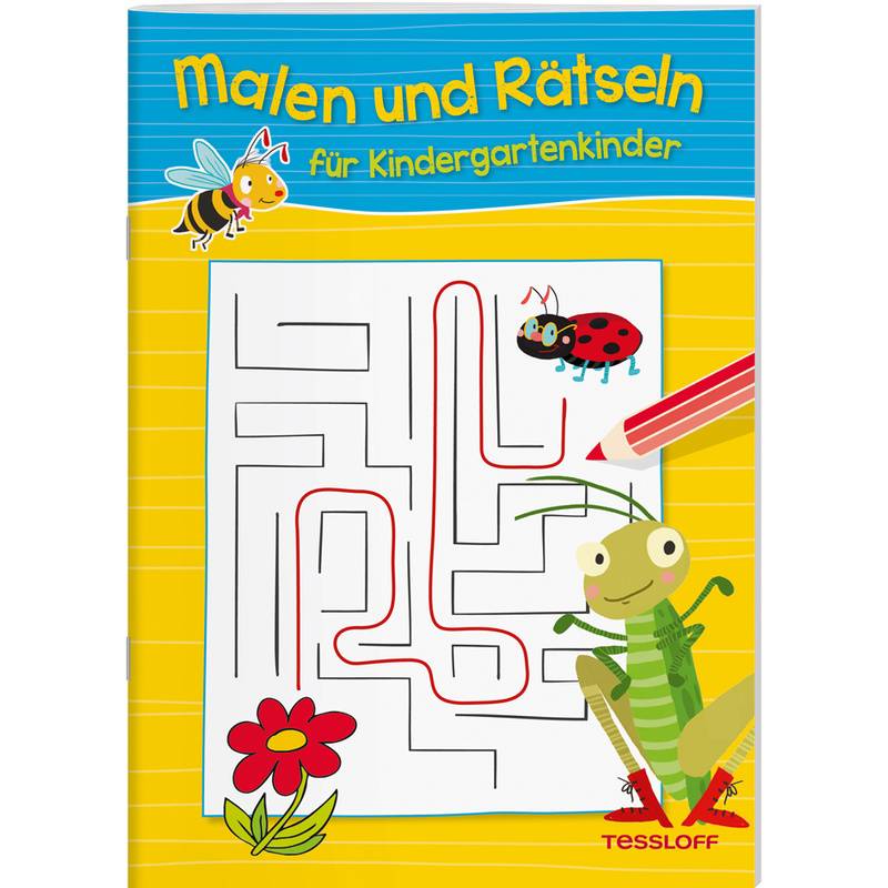 Malen und Rätseln für Kindergartenkinder (Gelb) von Tessloff