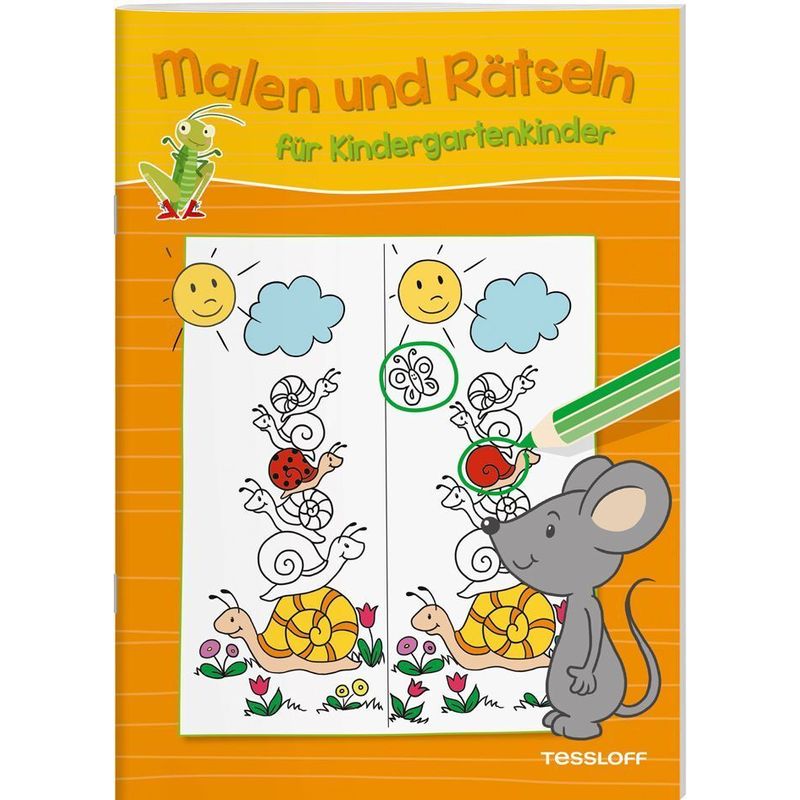 Malen und Rätseln für Kindergartenkinder (Orange) von Tessloff