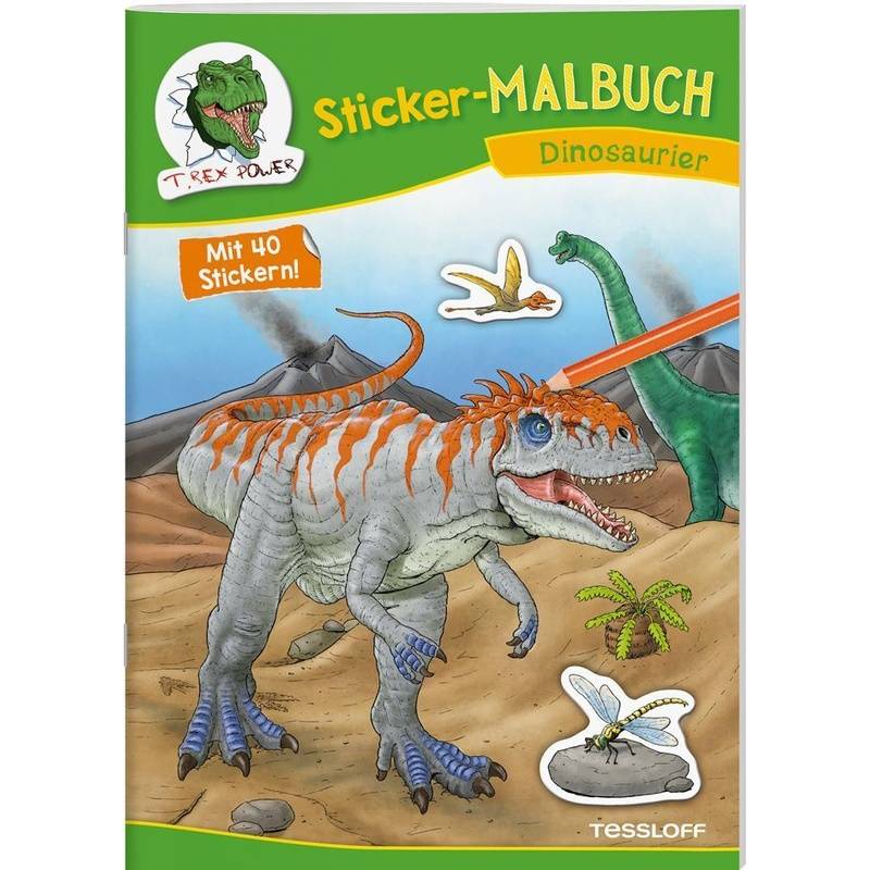 Malbücher und -blöcke / Sticker-Malbuch Dinosaurier von Tessloff