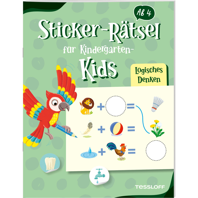Sticker-Rätsel für Kindergarten-Kids. Logisches Denken von Tessloff