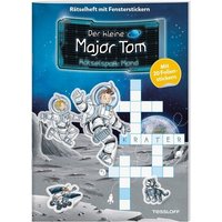 TESSLOFF 378864112 Der kleine Major Tom. Rätselheft mit Fensterstickern: Mond von Tessloff