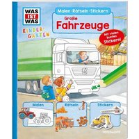 TESSLOFF 378864366 WAS IST WAS Kindergarten Malen Rätseln Stickern Große Fahrzeuge von Tessloff