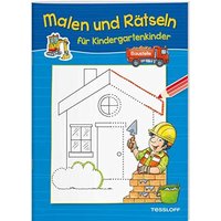 TESSLOFF 378864472 Malen und Rätseln für Kindergartenkinder. Baustelle von Tessloff
