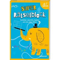 TESSLOFF 378864473 Super Rätselblock ab 7 Jahren Suchbilder, Labyrinthe, Sudokus und viele andere Rätsel von Tessloff