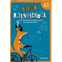 TESSLOFF 378864476 Super Rätselblock ab 10 Jahren Logicals, Brückenrätsel, Zahlenpyramiden und viele andere Rätsel von Tessloff