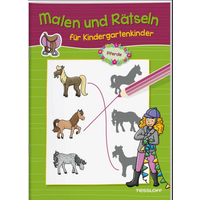TESSLOFF 378864591 Malen und Rätseln für Kindergartenkinder. Pferde von Tessloff