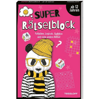 TESSLOFF 378864597 Super Rätselblock ab 12 Jahren. Faltpläne, Logicals, Sudokus und viele andere Rätsel von Tessloff
