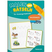 TESSLOFF 378864725 Malen und Rätseln für Kindergartenkinder. Bauernhof von Tessloff