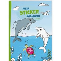 TESSLOFF 378864800 Mein Sticker-Malbuch. Am Meer von Tessloff