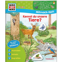 TESSLOFF 378867540 WAS IST WAS Junior Mitmach-Heft Kennst du unsere Tiere? von Tessloff