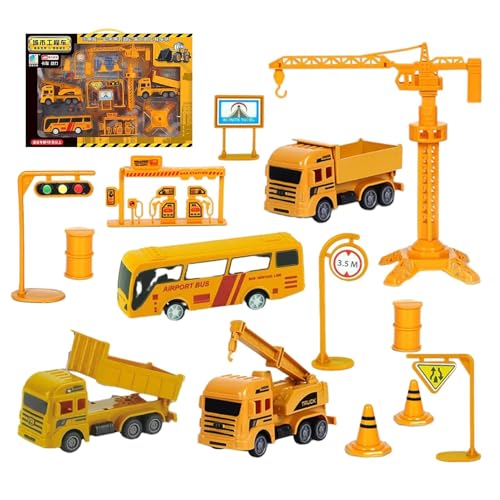 Bau-LKW-Fahrzeugspielzeugset,Bauspielzeug-Fahrzeugspielzeugset | Druckguss-Konstruktions-LKW zum Zurückziehen, Konstruktionsspielzeug - Transportfahrzeug-Spielset, Bagger-LKW-Spielzeug für Kleinkinder Bau-LKW-Fahrzeugspielzeugset,Bauspielzeug-Fahrzeugspielzeugset | Druckguss-Konstruktions-LKW zum Zurückziehen, Konstruktionsspielzeug - Transportfahrzeug-Spielset, Bagger-LKW-Spielzeug für Kleinkinder von Tewzafiya