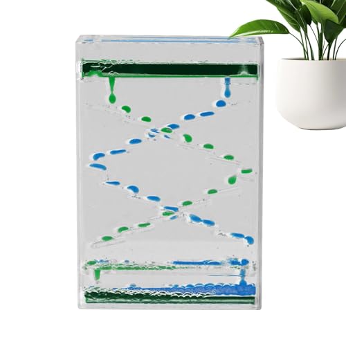 Flüssige Bewegung, flüssige Sanduhr | sensorischer Timer aus Acryl – beruhigendes Anti-Stress-Spielzeug, Schreibtischdekoration, Wassertimer, flüssiges sensorisches Spielzeug für von Tewzafiya