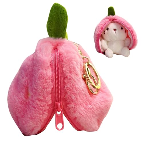Gefüllter Hasenbag Anhänger, Plüschhasenpuppe - Weich gefüllte Tier Kaninchen Figurenbeutel Anhänger,Bequeme Touch Plüsch Bunny Puppe für Wohnzimmer, Schlafzimmer von Tewzafiya