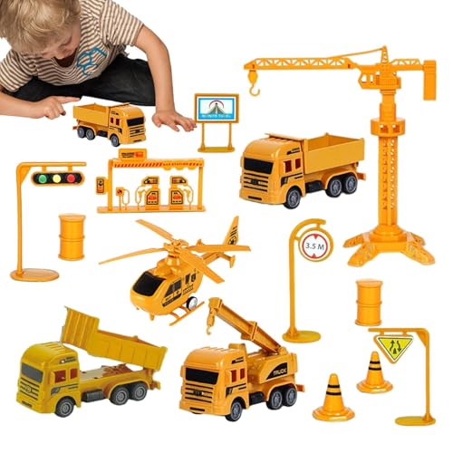 Konstruktionsspielzeug, Fahrzeug-Spielzeugset, Bau-LKW-Spielzeugset, Druckguss-Konstruktions-LKW zum Zurückziehen, Konstruktionsspielzeug, Transportfahrzeug-Spielset, Bagger-LKW-Spielzeug für Kleinkin Konstruktionsspielzeug, Fahrzeug-Spielzeugset, Bau-LKW-Spielzeugset, Druckguss-Konstruktions-LKW zum Zurückziehen, Konstruktionsspielzeug, Transportfahrzeug-Spielset, Bagger-LKW-Spielzeug für Kleinkin von Tewzafiya