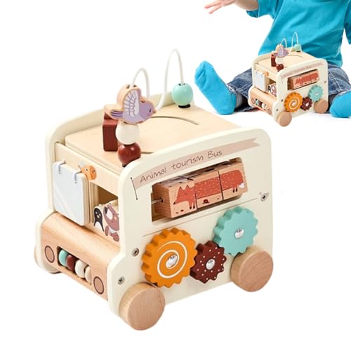 Lernspielzeug Bus | 5-in-1 Bus Form Lernspielzeug Für Kinder - Xylophon Farben Formen Zuordnungsspiel für Schule Kindergarten Kindertagesstätte von Tewzafiya