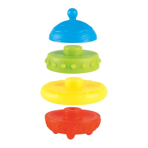 Stacker Rings Toy,Soft Rings Stacker - Regenbogen-Stapel- und Nistkreise aus weichem Gummi-PVC-Spielzeug - Stapel- und Nesting-Kreisspielzeug in Form einer fliegenden Untertasse für und Mädchen Stacker Rings Toy,Soft Rings Stacker - Regenbogen-Stapel- und Nistkreise aus weichem Gummi-PVC-Spielzeug - Stapel- und Nesting-Kreisspielzeug in Form einer fliegenden Untertasse für und Mädchen von Tewzafiya