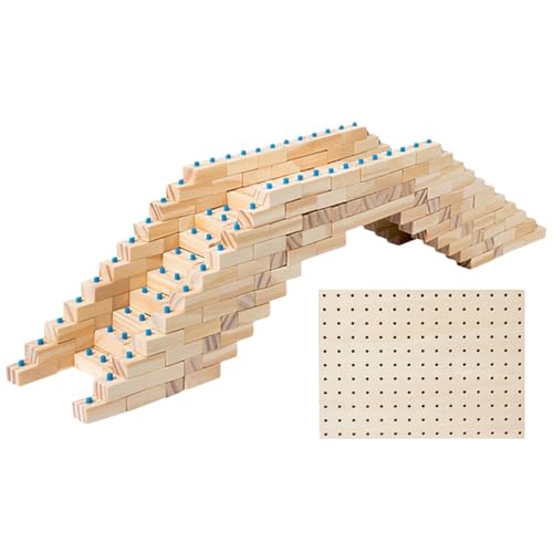 Tewzafiya Architekten Bausteine, Holzbausteine ​​für Kinder | Baul -Stapelspielzeugset - Building Block Toy, pädagogisches Feinmotorikspiel für das Home -Klassenzimmer von Tewzafiya