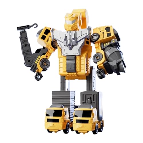 Tewzafiya Auto -Roboter, Auto -Roboterspielzeug - Kinder Spielen transformieren Fahrzeug | 5-in-1-kombinierter Roboter nehmen Actionfiguren für Kinder im Alter von 3+ aus von Tewzafiya