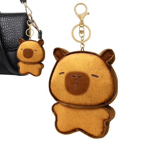 Tewzafiya Capybara Plüschpuppe, Capybara gefülltes Kissen, Cartoon Stoffed Doll Throw Pillow, Schönes Aussehen Plüsch Tierspielzeug für Kinderzimmer, Auto, Schlafzimmer, Couch, Wohnzimmer von Tewzafiya