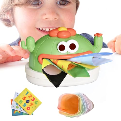 Tewzafiya Crinkle Paper Box Babys, sensorische Pull Tissue Box | Süße kaktusförmige sensorische Crinkle -Stoffgewebe Box - Pädagogisches strukturiertes Spielzeug für und Mädchen Kleinkind von Tewzafiya