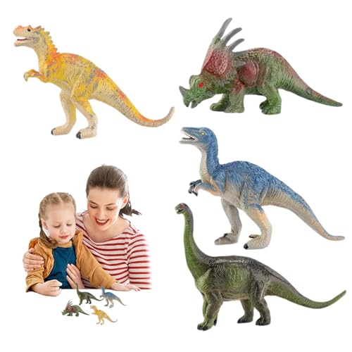 Tewzafiya Dinosaurierspielzeug, Spielzeugdinosaurierfiguren - 4 Pack Miniaturfiguren Sortierter Dinosaurier | Sammlerminiaturen, realistische Kuchen -, Tierfiguren, Ostereierfüller für Kinderjungen Tewzafiya Dinosaurierspielzeug, Spielzeugdinosaurierfiguren - 4 Pack Miniaturfiguren Sortierter Dinosaurier | Sammlerminiaturen, realistische Kuchen -, Tierfiguren, Ostereierfüller für Kinderjungen von Tewzafiya