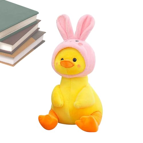 Tewzafiya Ente Sticky, ausgestopfte Entenplüsch,9,84 Zoll gelbe Entenplüsch-Stoffpuppe - Baby Schlafkumpel, Sofa -Kissen, Dekorationsmaterial, Tierheimdekor für themenbezogene Partys von Tewzafiya