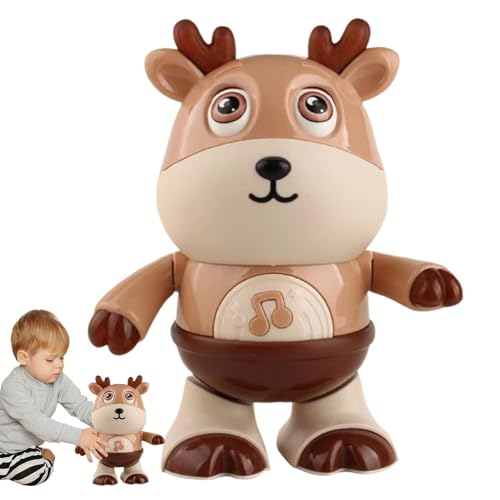 Tewzafiya Musikalischer Tanzender Hirsch, Musikalisches Hirschspielzeug - Elektrisches Tanztier,Pädagogisches Lernspielzeug mit interaktiven bunten LED-Lichtern für Kinder Tewzafiya Musikalischer Tanzender Hirsch, Musikalisches Hirschspielzeug - Elektrisches Tanztier,Pädagogisches Lernspielzeug mit interaktiven bunten LED-Lichtern für Kinder von Tewzafiya