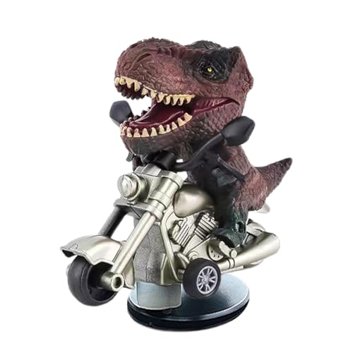 Tyrannosaurus Rex Autodekoration, Auto Armaturenbrett T-Rex Ornament - Auto-Dinosaurier-Drift-Ornament | Kreative T-Rex-Dinosaurier-Dekoration, neuartige Dinosaurier-auf-Motorrad-Figur für ein Upgrade Tyrannosaurus Rex Autodekoration, Auto Armaturenbrett T-Rex Ornament - Auto-Dinosaurier-Drift-Ornament | Kreative T-Rex-Dinosaurier-Dekoration, neuartige Dinosaurier-auf-Motorrad-Figur für ein Upgrade von Tewzafiya