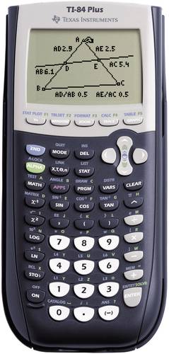 Texas Instruments TI-84 PLUS Grafikrechner Schwarz, Grau batteriebetrieben (B x H x T) 89 x 27 x 192 von Texas Instruments