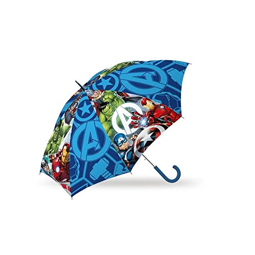 Textiel Trade KL83265 Marvel Avengers Regenschirm, Cartoon, blau von Nickelodeon
