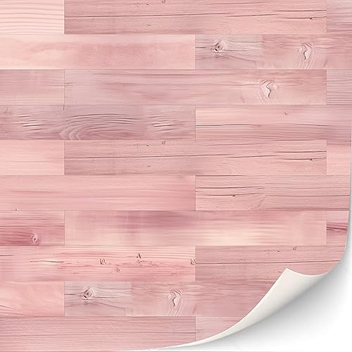 3 Blatt Selbstklebender Fußbodenbelag für Puppenhäuser Maßstab 1:12 (Pinkes Parkett) von TexturKontor