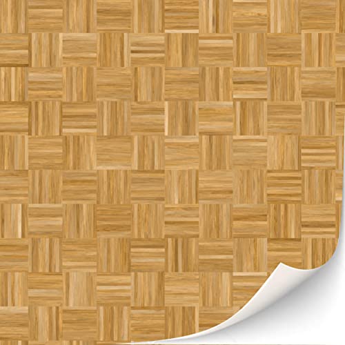 3 Blatt Selbstklebender Fußbodenbelag für Puppenhäuser Maßstab 1:12 (Stäbchenparkett) von TexturKontor