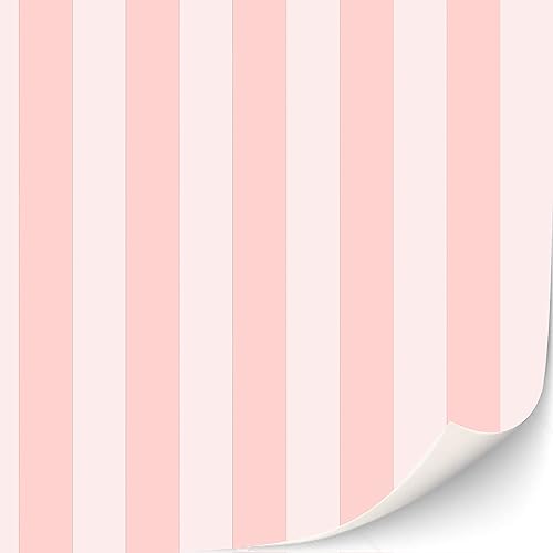 3 Blatt Selbstklebende Tapeten für Puppenhäuser Maßstab 1:12 antike Tapeten Klassische Tapeten viktorianische Tapeten (Pinke Streifen) von TexturKontor