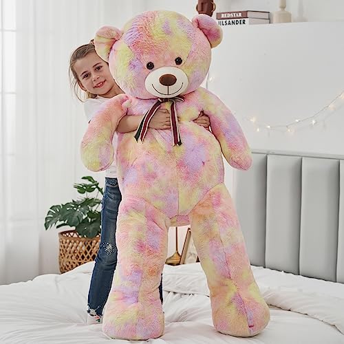 Tezituor Großer Teddybär, 132 cm, riesiger Plüschtier, Regenbogengelb, weiches Geschenk für Valentinstag, Weihnachten, Geburtstag Tezituor Großer Teddybär, 132 cm, riesiger Plüschtier, Regenbogengelb, weiches Geschenk für Valentinstag, Weihnachten, Geburtstag von Tezituor