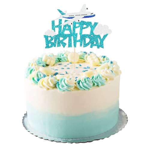 1 Stück Flugzeug Geburtstag Kuchen Deko Happy Birthday Cake Topper Geburtstagskuchen Deko für Flugzeuge Thema Junge Mädchen Kinder Geburtstag Party Kuchen Dekoration 1 Stück Flugzeug Geburtstag Kuchen Deko Happy Birthday Cake Topper Geburtstagskuchen Deko für Flugzeuge Thema Junge Mädchen Kinder Geburtstag Party Kuchen Dekoration von Tgsedr