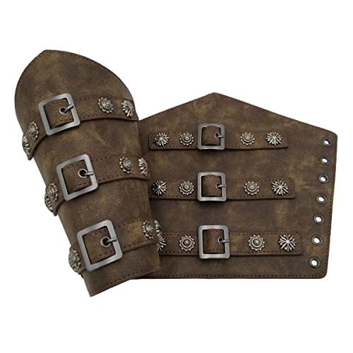 Wikinger-Armschienen, mittelalterliche Gürtel-Leder-Schnalle-Armschienen, handgefertigte Vollnarbenleder-Armschienen, Ritter LARP Retro Renaissance Armschützer, Halloween Kostümzubehör für Mottoparty Wikinger-Armschienen, mittelalterliche Gürtel-Leder-Schnalle-Armschienen, handgefertigte Vollnarbenleder-Armschienen, Ritter LARP Retro Renaissance Armschützer, Halloween Kostümzubehör für Mottoparty von Thajaling