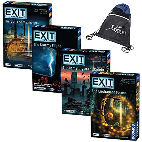 EXIT - Das Spiel-Anfänger-Set - Diebstahl auf dem Mississippi, Der stürmische Flug, Friedhof des Ritters, und der verzauberte Wald mit Myriads Tasche EXIT - Das Spiel-Anfänger-Set - Diebstahl auf dem Mississippi, Der stürmische Flug, Friedhof des Ritters, und der verzauberte Wald mit Myriads Tasche von Thames & Kosmos