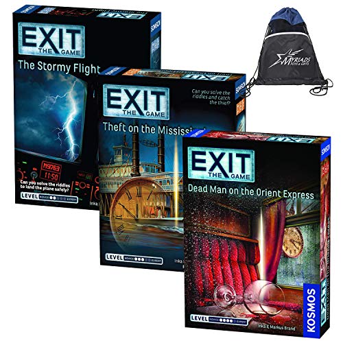 EXIT: The Game World Mystery Set - Der stürmische Flug, Diebstahl auf dem Mississippi und The Orient Express von Thames & Kosmos