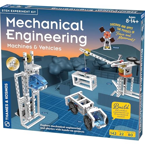 Thames & Kosmos Maschinenbau: Maschinen und Fahrzeuge STEM-Experimentier-Set, bauen Sie 20 mechanische Modelle, erkunden Sie die Physik der Kraft und Bewegung, praktische Einführung in die von Thames & Kosmos
