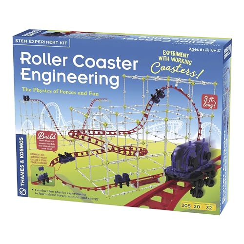 Thames & Kosmos, 625417, Roller Coaster Engineering, The Physics of Forces and Fun, Build Your Own Working Roller Coaster, Ages 8+ von Thames & Kosmos