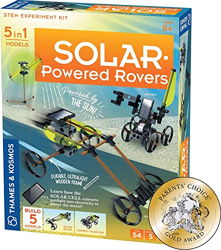 Thames & Kosmos , 550030, Solar Powered Rovers, Stem Experiment Kit, 5 in 1 Models, Durable Ultralight Wooden Frame, Ages 8+ von Thames & Kosmos