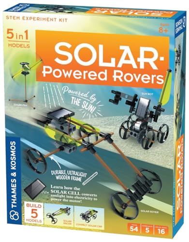 Thames & Kosmos , 550030, Solar Powered Rovers, Stem Experiment Kit, 5 in 1 Models, Durable Ultralight Wooden Frame, Ages 8+ von Thames & Kosmos