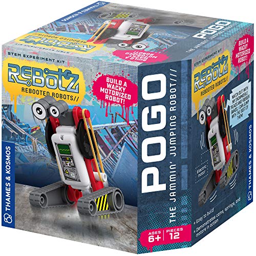 Thames & Kosmos , 552002, ReBotz: Pogo – The Jammin’ Jumping Robot, Build a Wacky Motorized Robot!, Collect All 4, Combine to Make New Robotic Creations, Ages 6+ von Thames & Kosmos