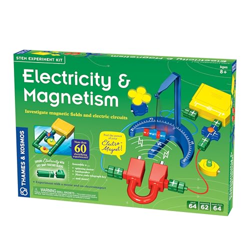 Thames & Kosmos , 620417 , Electricity and Magnetism Science Kit , Electronics Kit , Investigate Magnetic Fields and Forces , Experiment with A Motor and Electromagnet , 62 Experiments , Ages 8+ Thames & Kosmos , 620417 , Electricity and Magnetism Science Kit , Electronics Kit , Investigate Magnetic Fields and Forces , Experiment with A Motor and Electromagnet , 62 Experiments , Ages 8+ von Thames & Kosmos