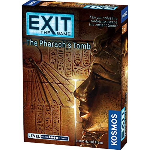 Thames & Kosmos - EXIT: The Pharaoh's Tomb - Level: 4/5 - Unique Escape Room Game - 1-4 Players - Puzzle Solving Strategy Board Games for Adults & Kids, Ages 12+ - 692698 von Thames & Kosmos