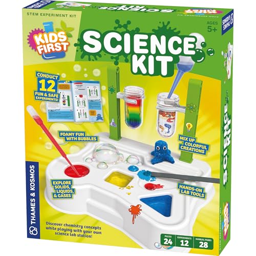 Thames & Kosmos First Science Kit für Kinder, STEM-Lernen, Einführung in die Chemie für Kinder ab 5 Jahren, sichere und pädagogische Laboreinrichtung mit über 20 langlebigen Werkzeugen, 12 Thames & Kosmos First Science Kit für Kinder, STEM-Lernen, Einführung in die Chemie für Kinder ab 5 Jahren, sichere und pädagogische Laboreinrichtung mit über 20 langlebigen Werkzeugen, 12 von Thames & Kosmos