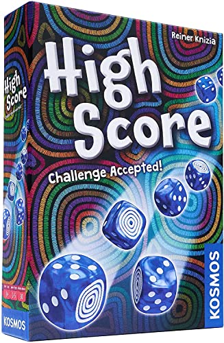 Thames & Kosmos High Score, Wettbewerbsfähiges Würfelspiel, Brettspiele für Spieleabend, Familienspiele für Erwachsene und Kinder, für 2 bis 5 Spieler, ab 8 Jahren, 2-sprachig, Englisch/Deutsch Thames & Kosmos High Score, Wettbewerbsfähiges Würfelspiel, Brettspiele für Spieleabend, Familienspiele für Erwachsene und Kinder, für 2 bis 5 Spieler, ab 8 Jahren, 2-sprachig, Englisch/Deutsch von Thames & Kosmos