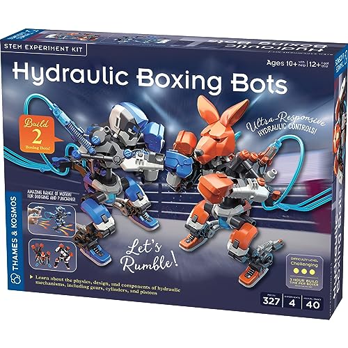 Thames & Kosmos Hydraulische Box-Bots STEM-Experimentier-Set, Bauen Sie Zwei hydraulisch betriebene Boxroboter. Entdecken Sie hydraulische, wasserbetriebene Systeme, fordern Sie einen Freund zu einem von Thames & Kosmos