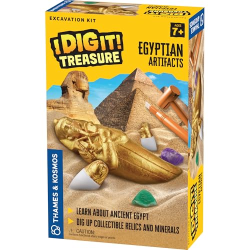 Thames & Kosmos I Dig It! Treasure – Ausgrabungsset für ägyptische Artefakte, Erkunden Sie Archäologie, das alte Ägypten und Hieroglyphen, graben Sie Sammelrelikte und Mineralien aus, sichere, lustige Thames & Kosmos I Dig It! Treasure – Ausgrabungsset für ägyptische Artefakte, Erkunden Sie Archäologie, das alte Ägypten und Hieroglyphen, graben Sie Sammelrelikte und Mineralien aus, sichere, lustige von Thames & Kosmos